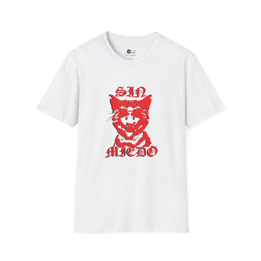 Unisex Cat Graphic T-Shirt - 'Sin Miedo' Design