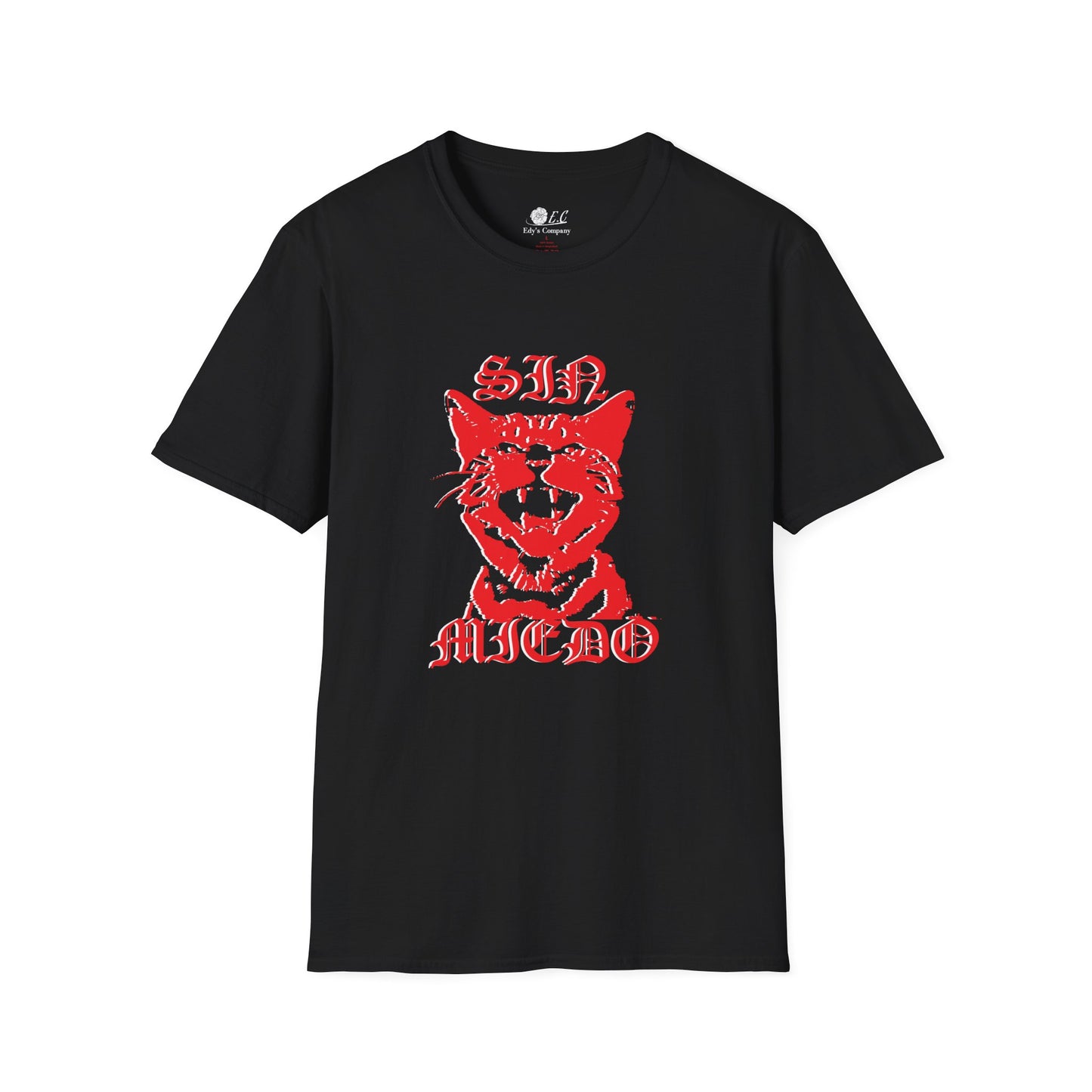 Unisex Cat Graphic T-Shirt - 'Sin Miedo' Design